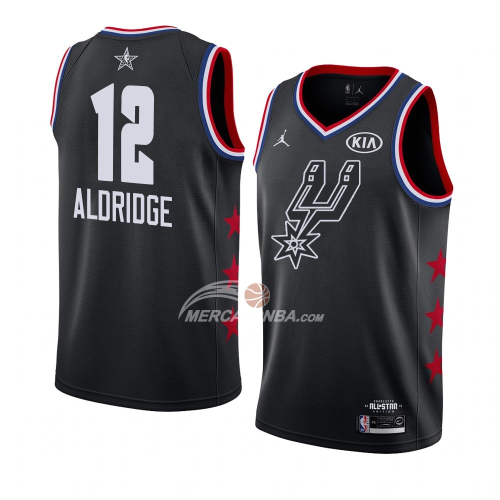 Maglia All Star 2019 San Antonio Spurs Lamarcus Aldridge Nero